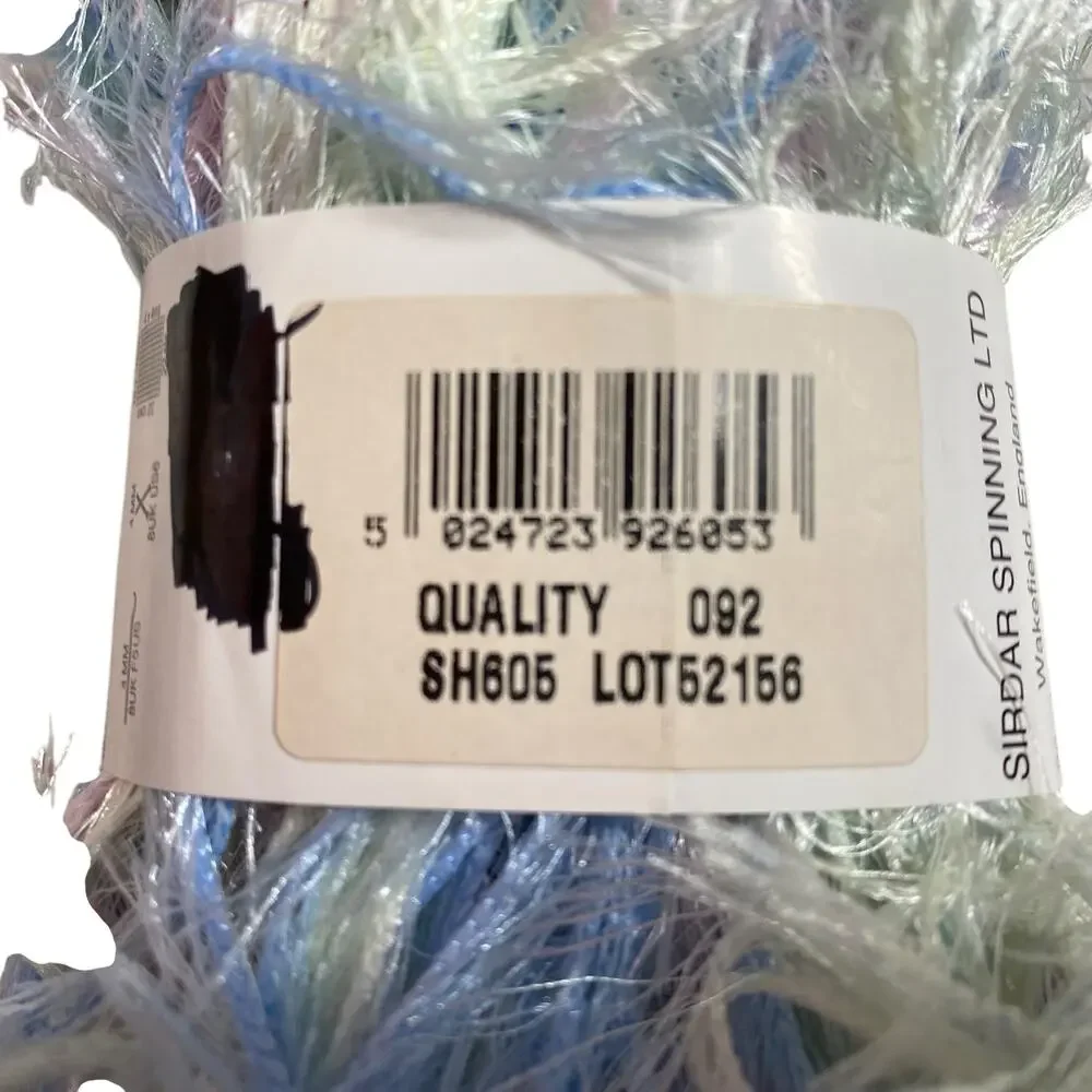 6 Skeins Sirdar Funky Fur Magic Eyelash Yarn Pink Blue Pastel Polyester 300g NWT